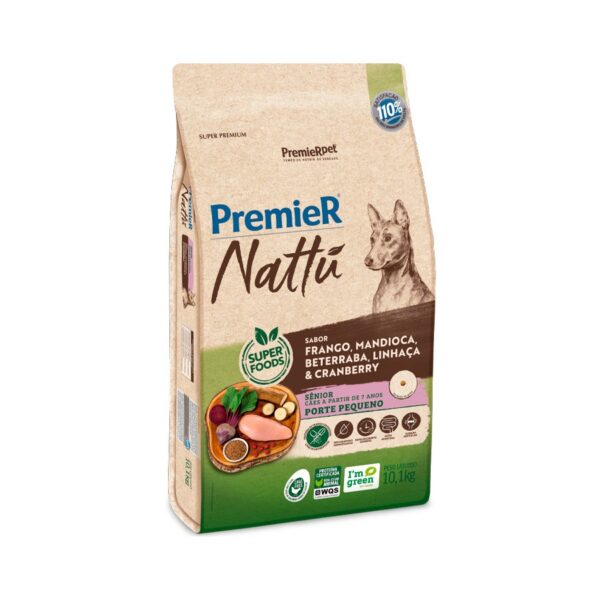 Ração Premier Nattu para Cães Sênior de Porte Pequeno Sabor Mandioca - Image 2