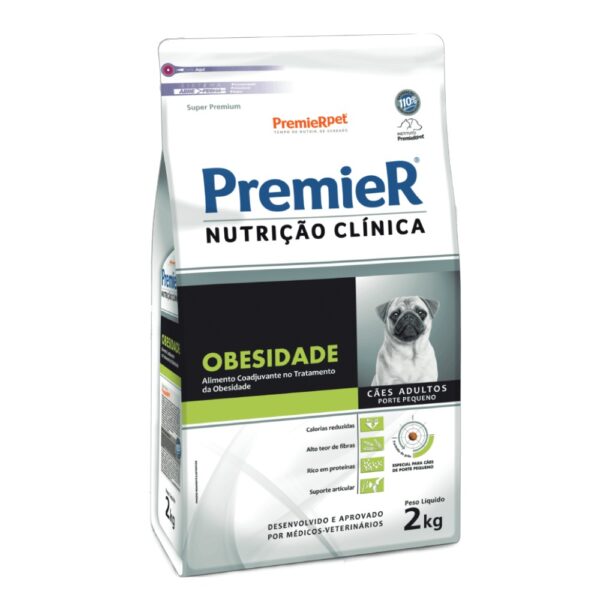 Ração Premier Nutrição Clínica Obesidade Cães Adultos Pequeno Porte 2 kg