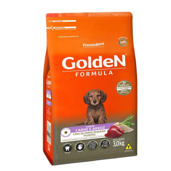 Ração Golden Formula Cães Filhotes Raças Pequenas Carne e Arroz - Image 3