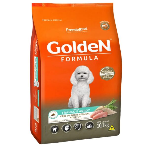 Ração Golden Fórmula Cães Adultos Raças Pequenas Frango e Arroz Mini Bits - Image 4