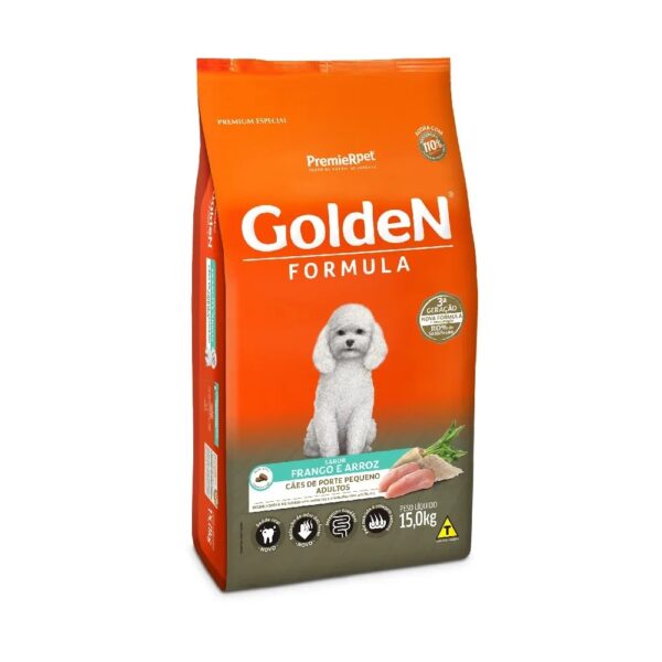 Ração Golden Fórmula Cães Adultos Raças Pequenas Frango e Arroz Mini Bits - Image 5