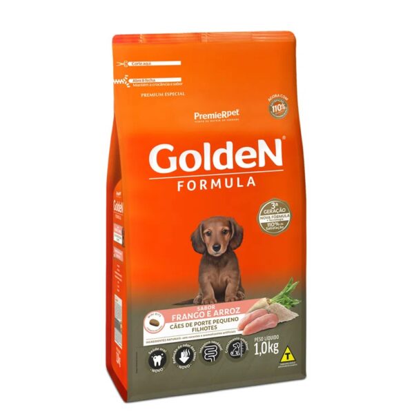 Ração Golden Fórmula Cães Filhotes Raças Pequenas Frango e Arroz