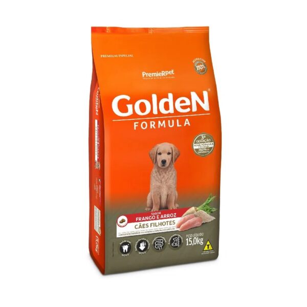 Ração Golden Fórmula Cães Filhotes Frango e Arroz