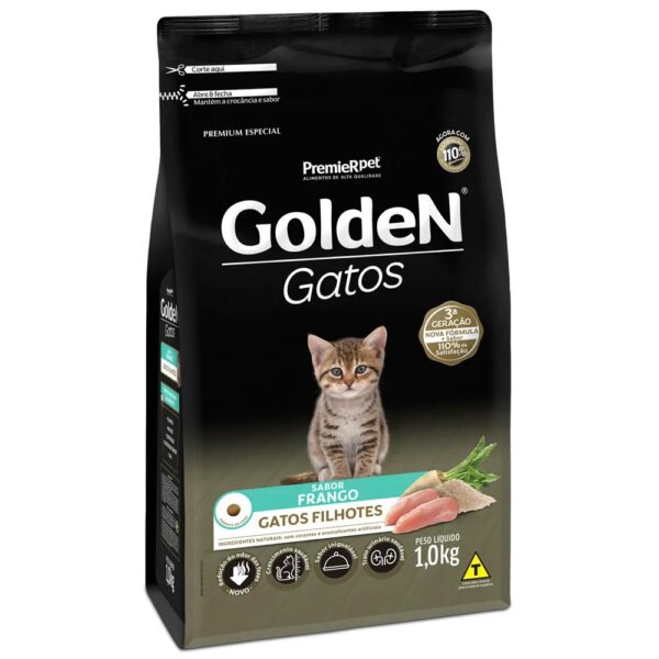 Ração Golden Gatos Filhotes Sabor Frango