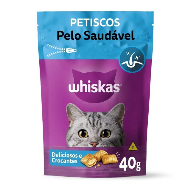 Petisco Whiskas Pelo Saudável Gatos Adultos 40g