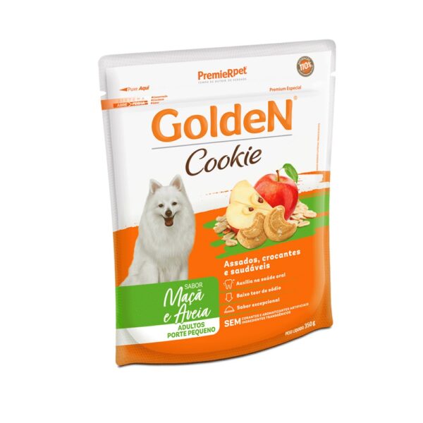 Cookie Golden Cães Adultos Porte Pequeno Maçã e Aveia 350 g