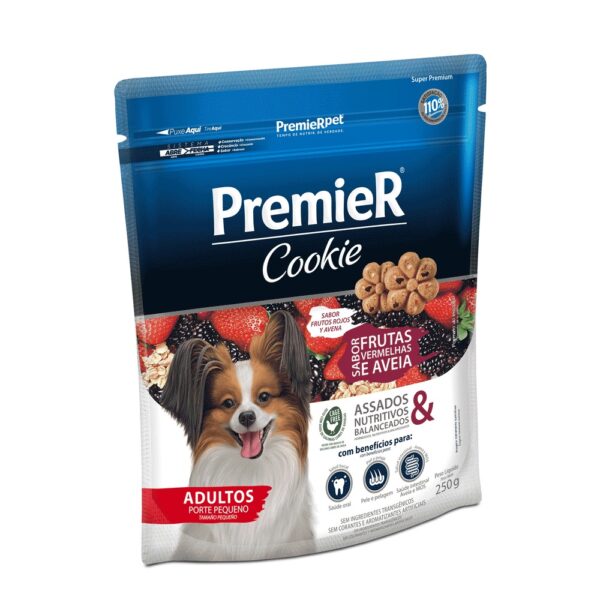 Cookie Premier Cães Adultos Porte Pequeno Frutas Vermelhas e Aveia 250 g Código: 3762075