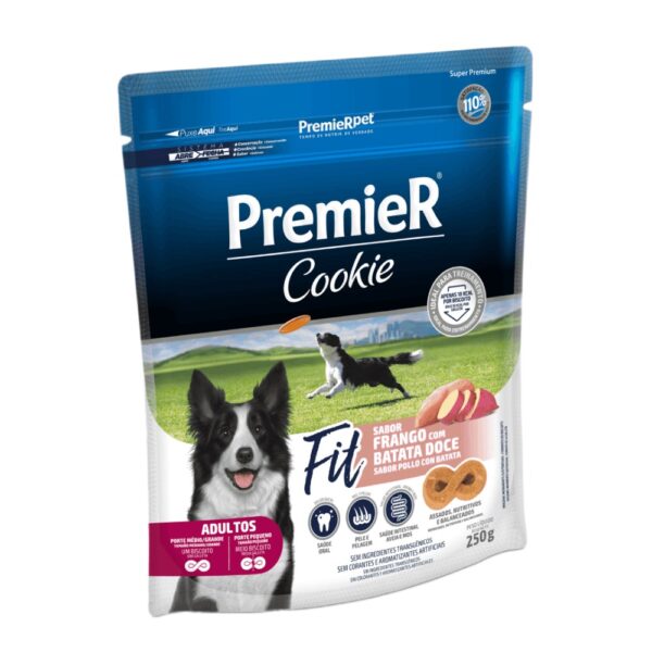 Cookie Premier Fit Cães Adultos Frango com Batata Doce 250 g