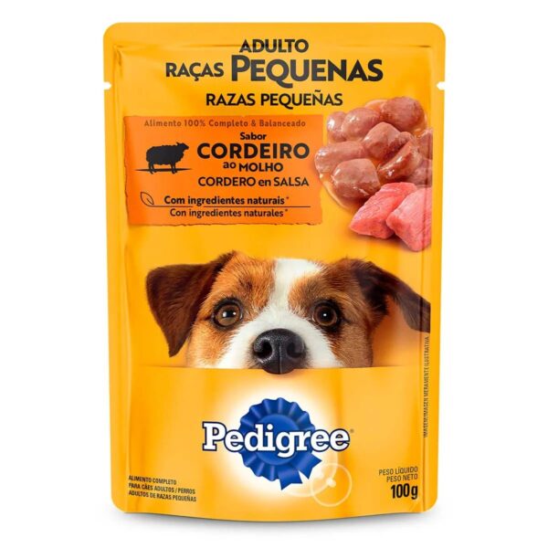 Ração Úmida Pedigree Sachê Cães Adultos Raças Pequenas Cordeiro ao Molho 100 g